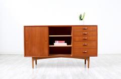 Danish Modern Teak & Oak Credenza with Drawers