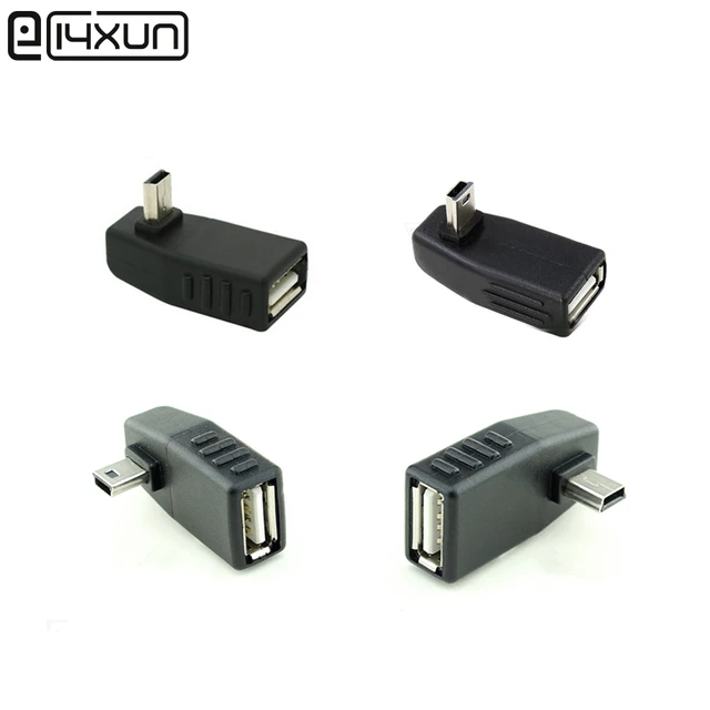 1pcs Mini USB Male to Female USB 2.0 A Type 5Pin Plug Connector L ...