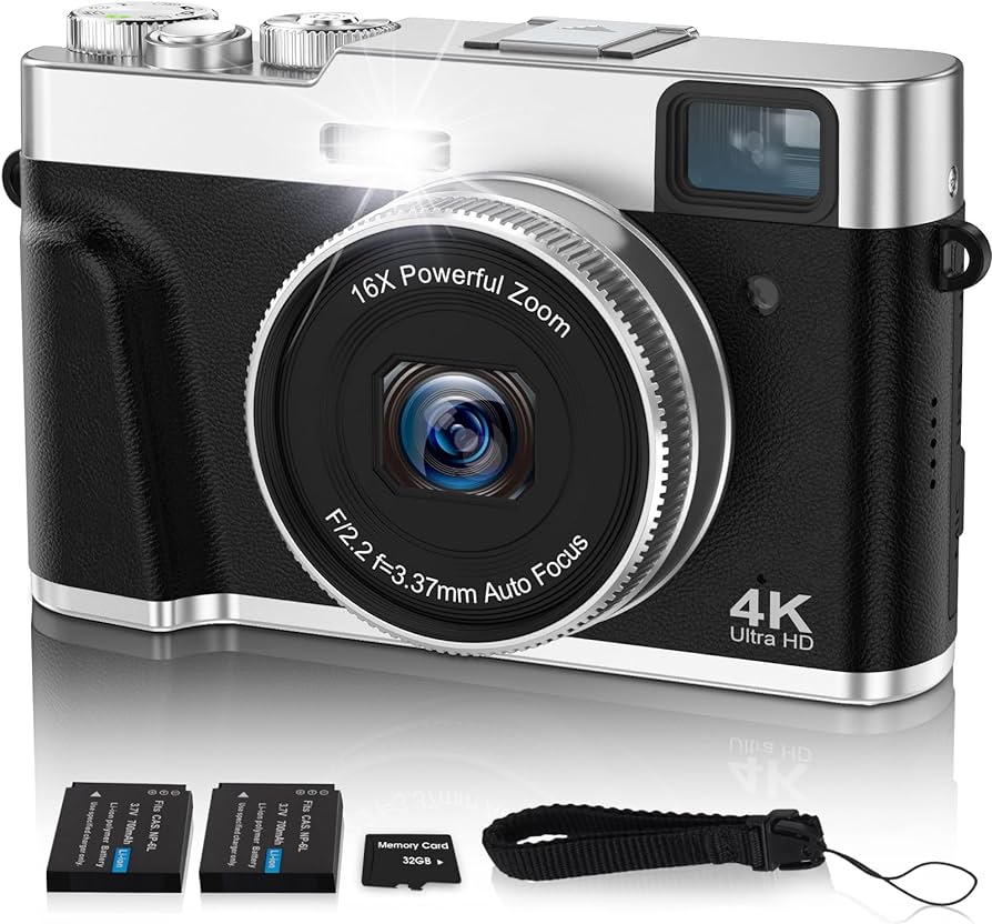 Amazon.com : Jumobuis 4K Digital Camera Auto Focus 48MP Vlogging ...