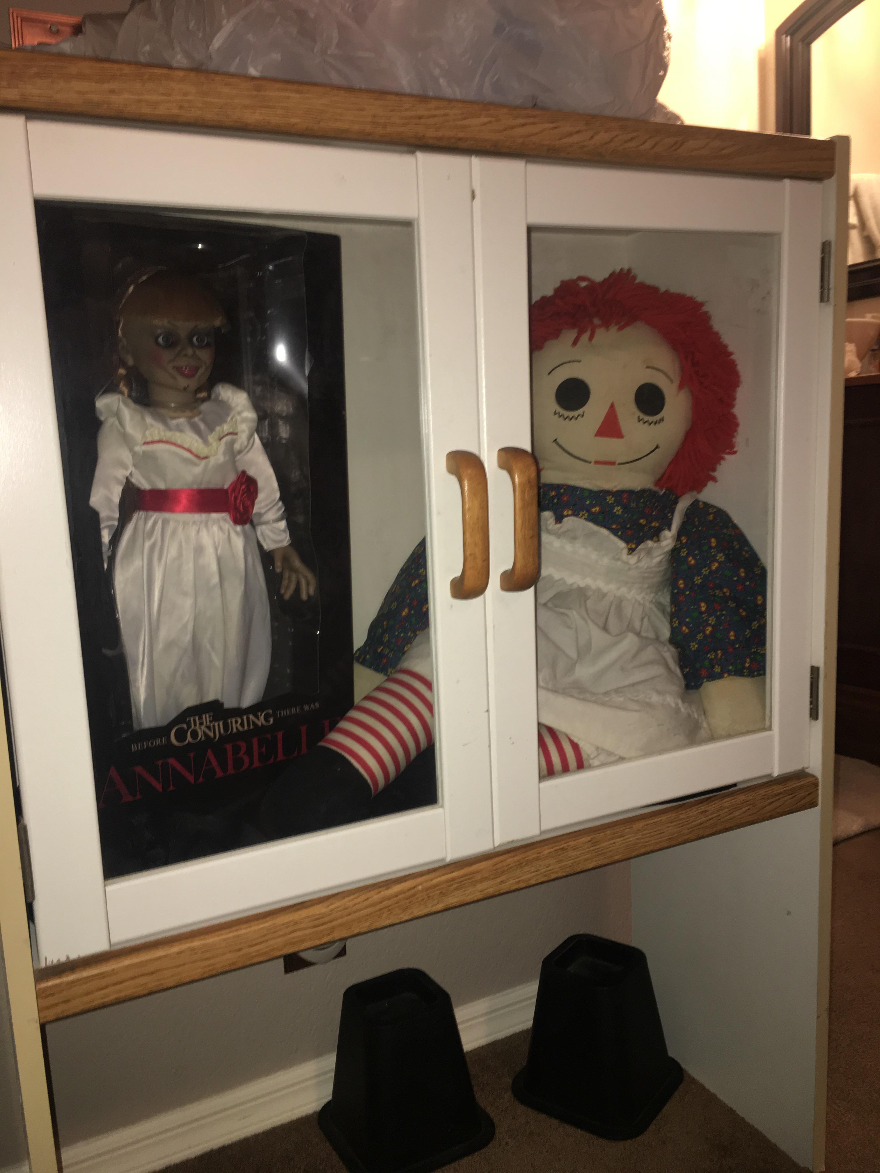 My mom bought me an Annabelle doll and a replica of the real life ...