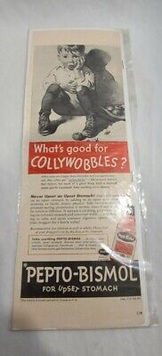 Pepto Bismol Vintage Ad For Upset Stomach Collywobbles Boy | eBay