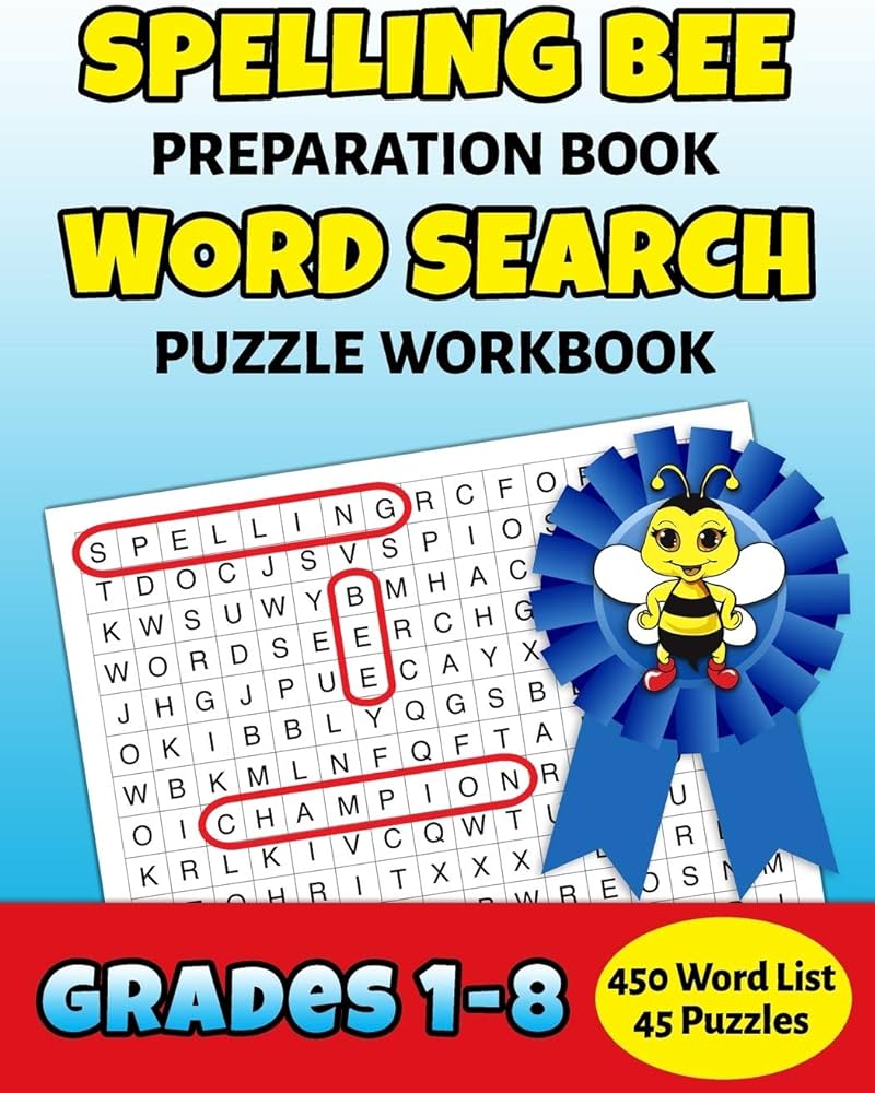 Spelling Bee Preparation Book Word Search Puzzle Workbook Grades 1 ...