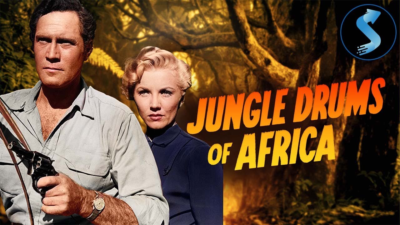 Jungle Drums of Africa | Full Adventure Movie | Clayton Moore ...