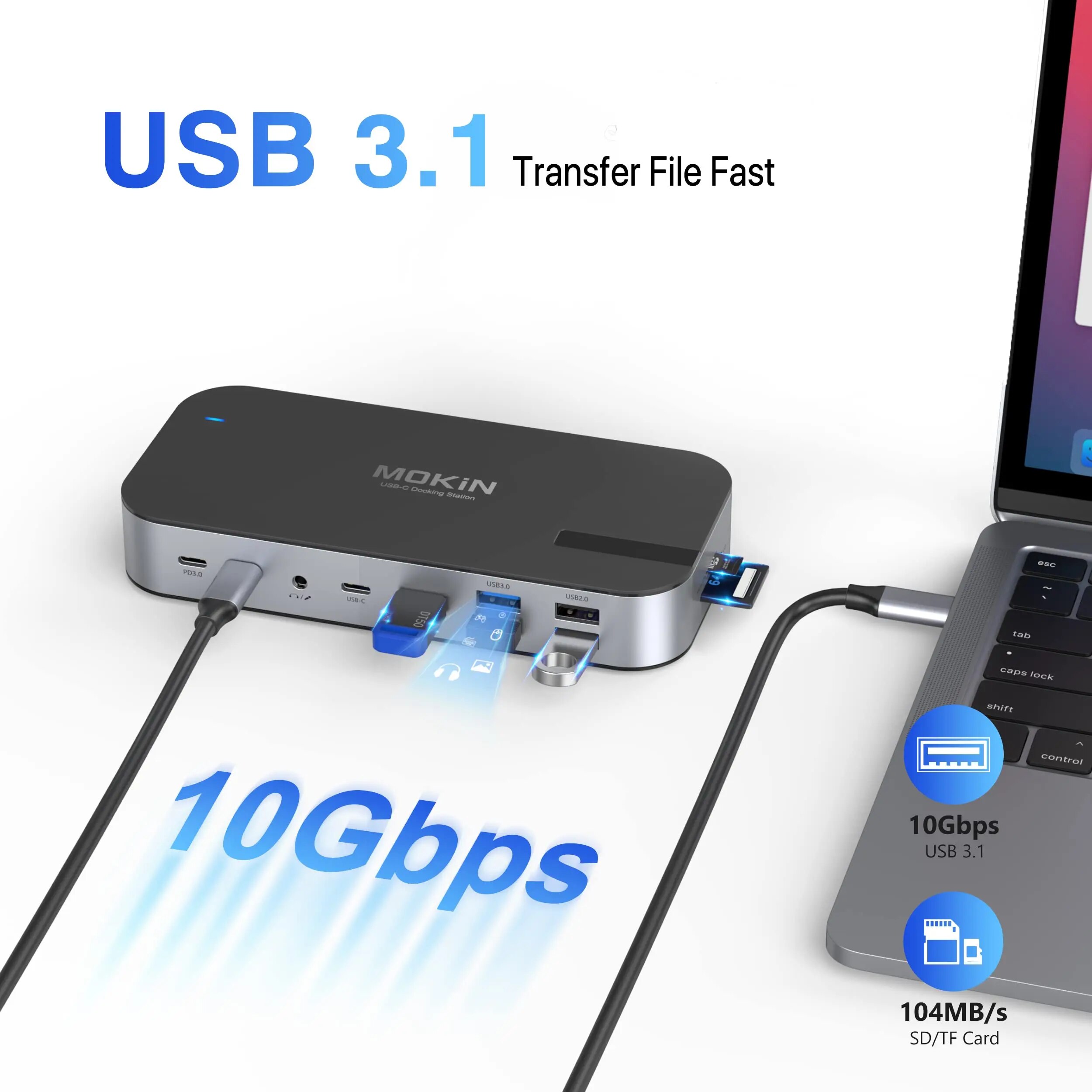 USB C Docking Station Dual HDMI Monitor,USB C to Dual HDMI Adapter ...