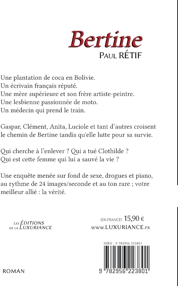 Amazon.com: Bertine (French Edition): 9782956223801: Rétif, Paul ...