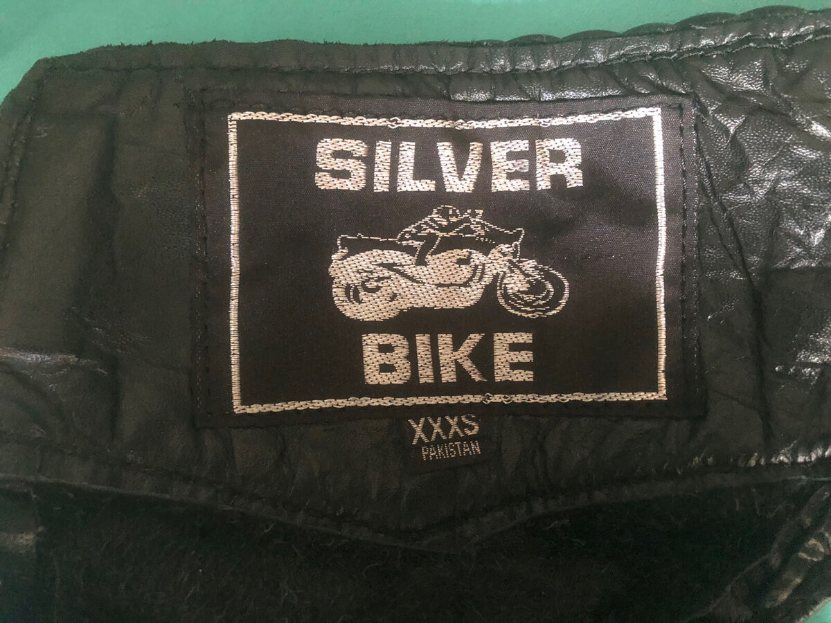 Silver Bike Ladies XXXS black Leather adjustable Zippered biker ...