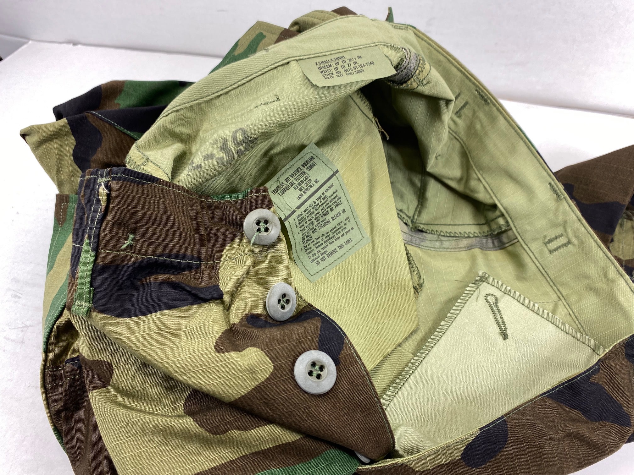Woodland Bdu Trousers XSXS Issue, R/s - Omahas Army Navy Surplus