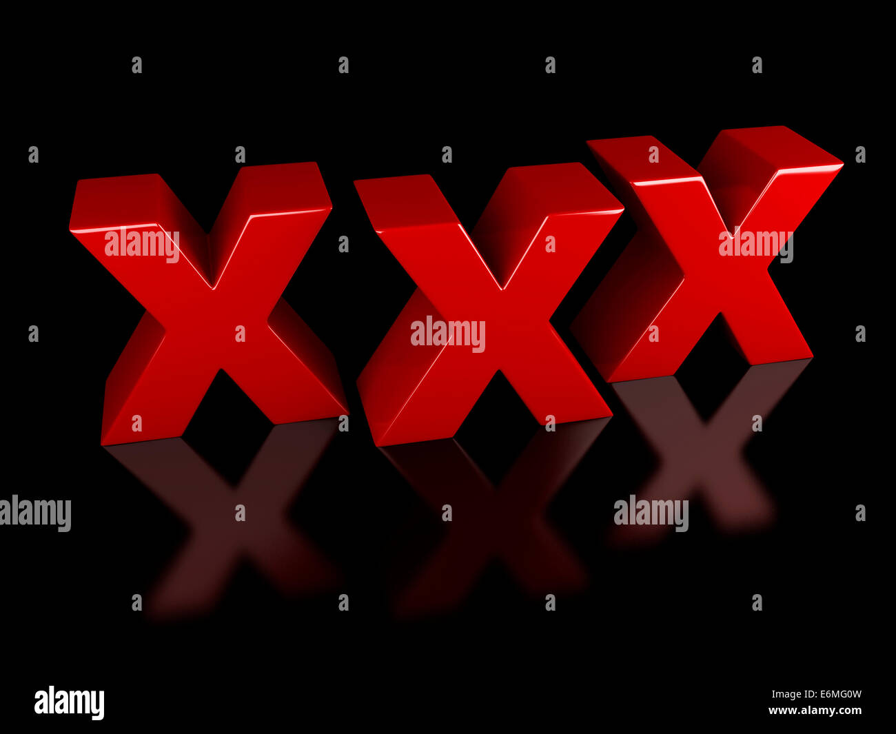 image of red xxx icon on black background 3d illustration Stock ...