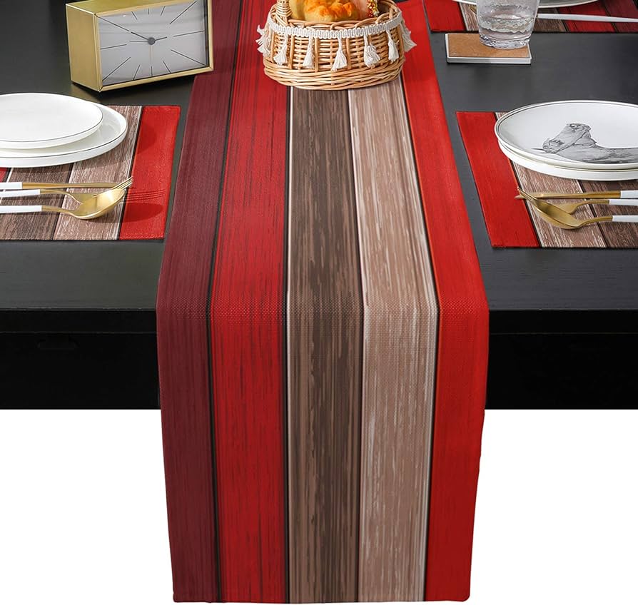 Amazon.com: ZEREAA Christmas Table Runner and Placemats Set ...