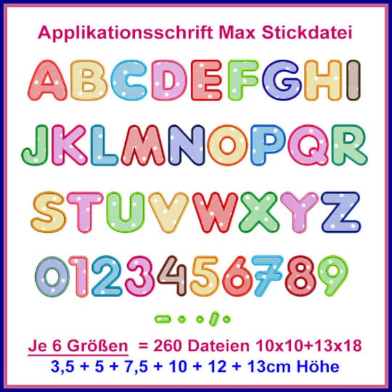 Buy Embroidery File Font Max Application ABC Font Alphabet Online ...