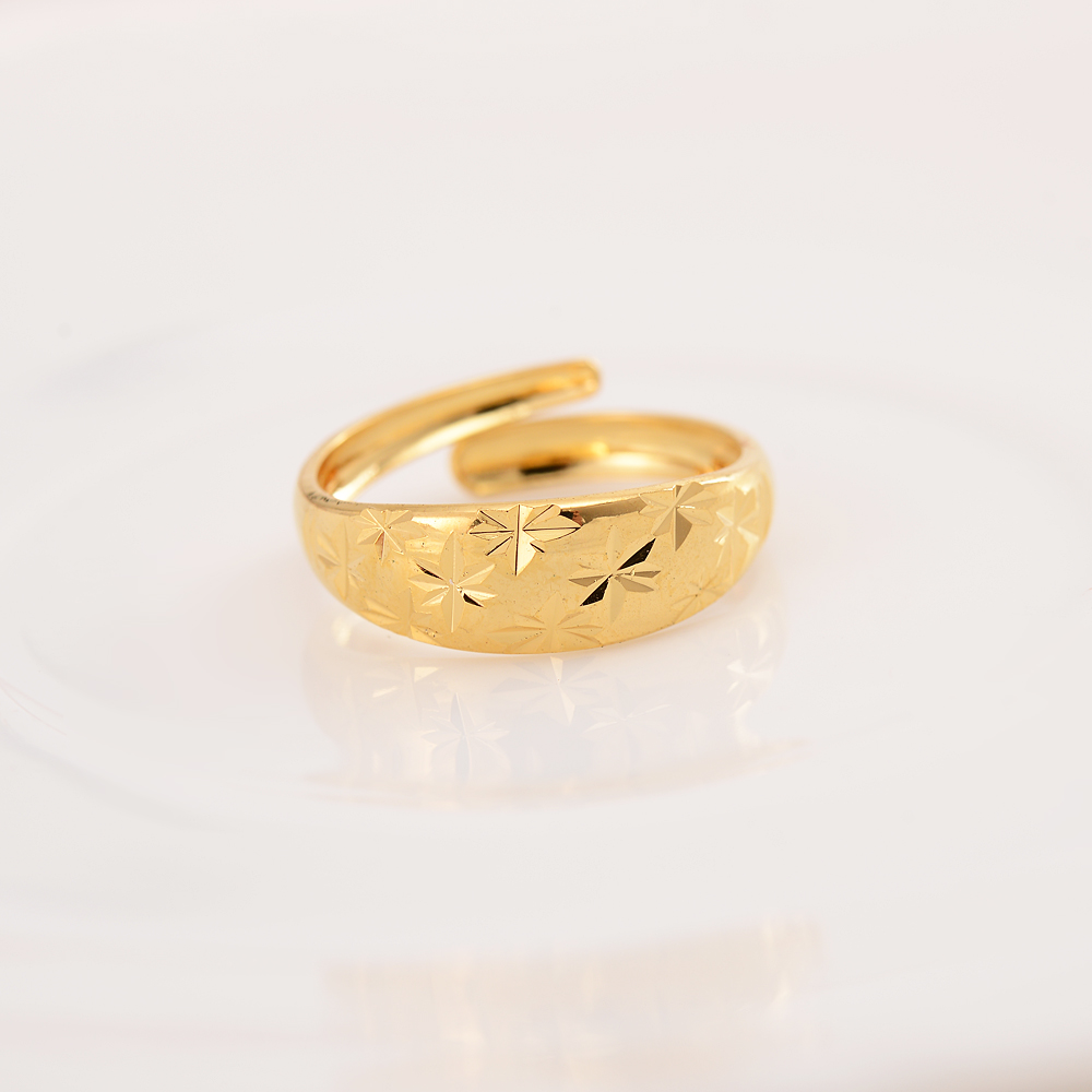 Ethiopia Dubai Ring 24 K Fine solid Gold GF Arab adjusable Rings ...