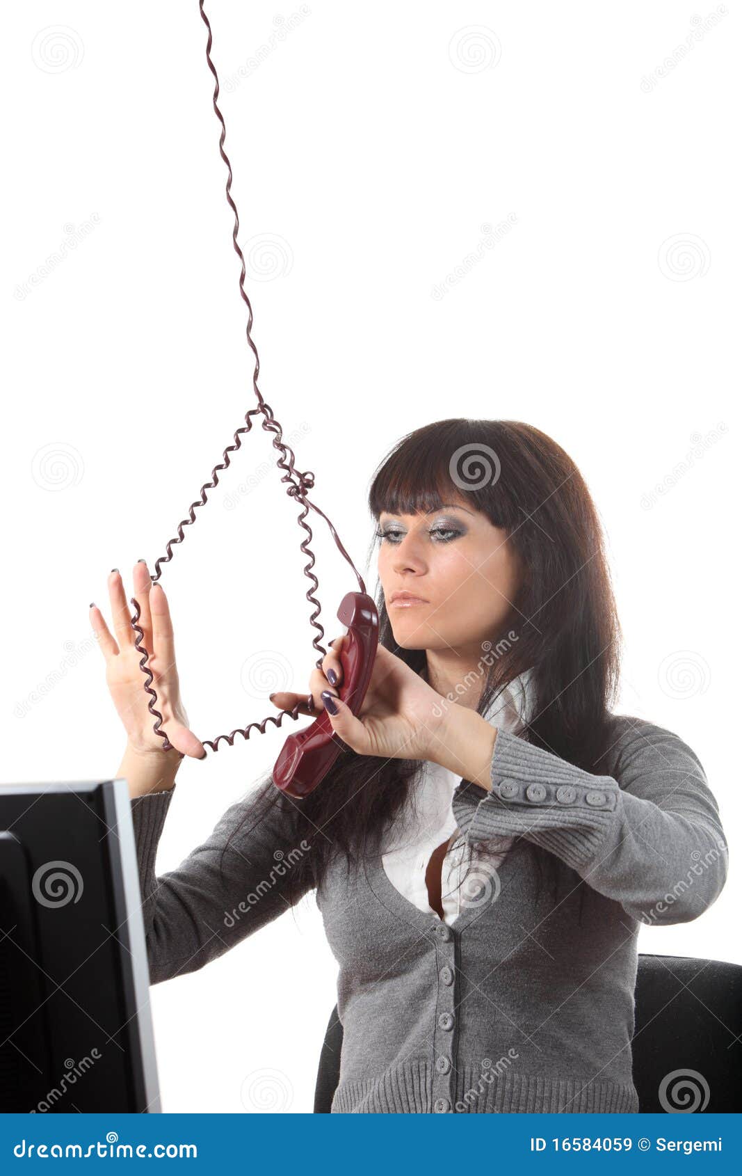 Tired Businesswoman Try Hang Herself Stock Image - Image of people ...