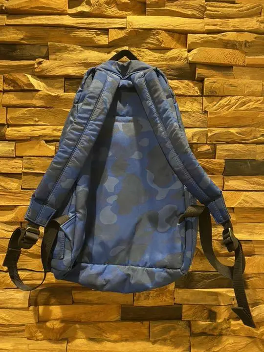 PORTER x A BATHING APE Backpack Bag Blue Camo Used from Japan F/S ...