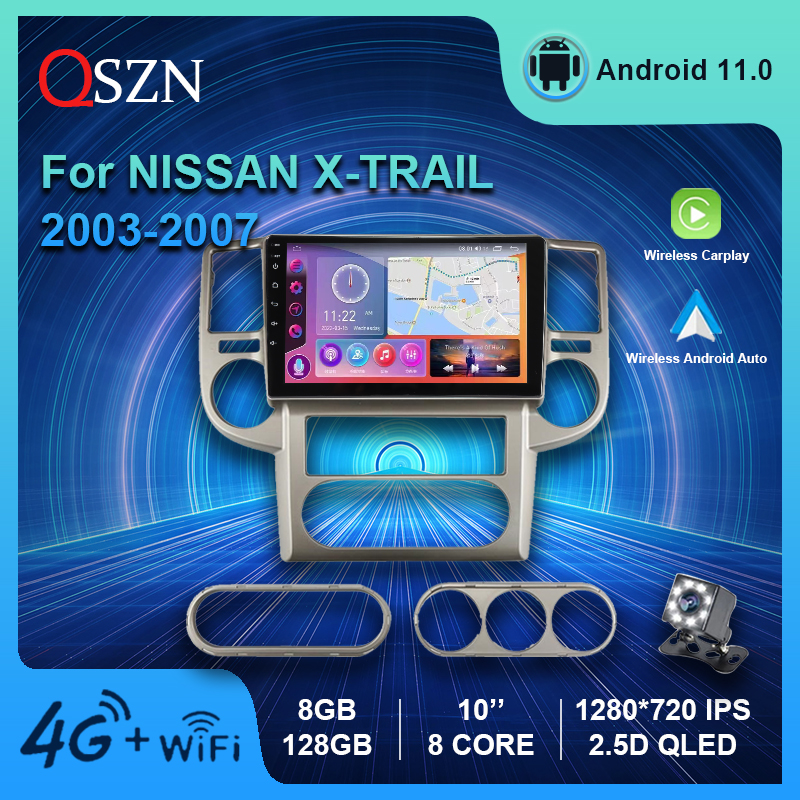 QSZN Car Radio For NISSAN X-TRAIL 2003-2007 Android 11 4G WIFI ...