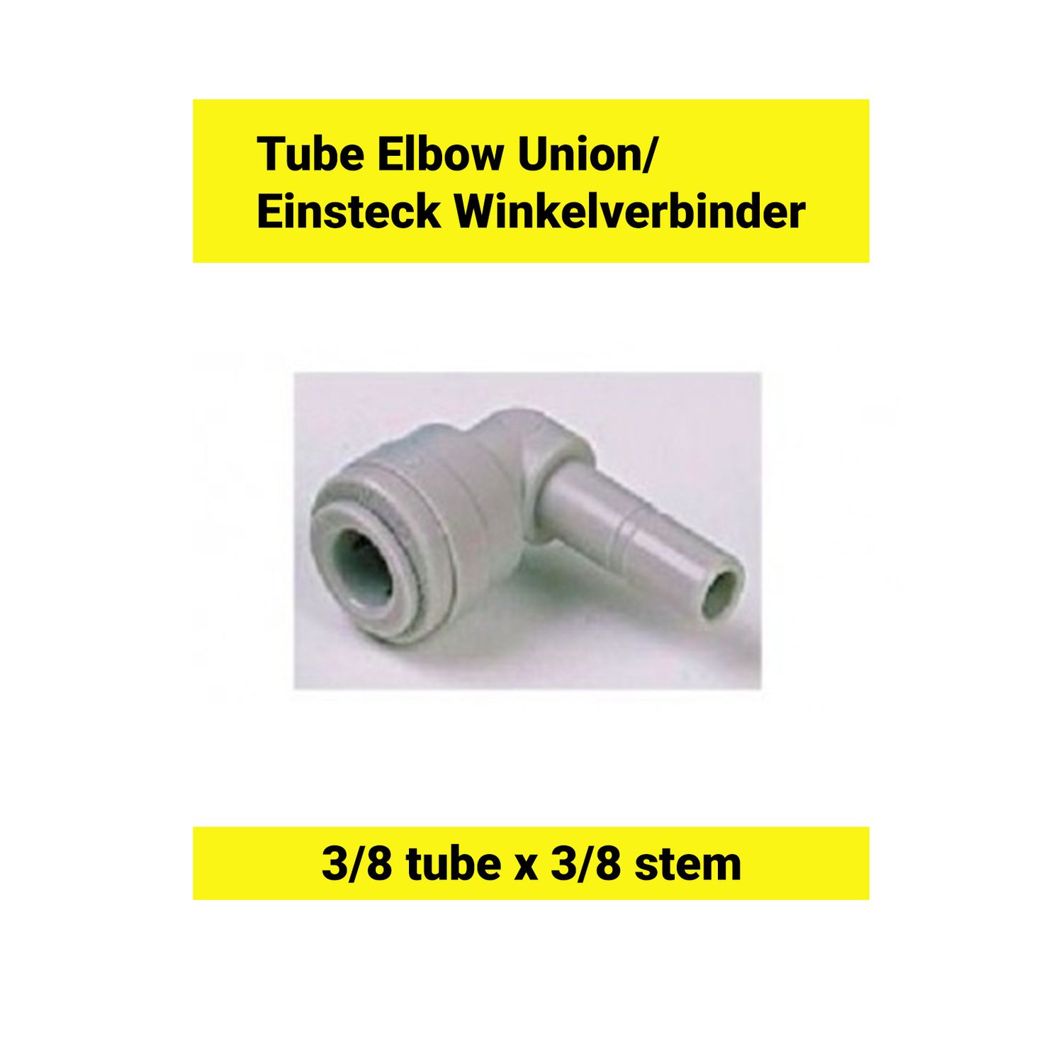 Push-in angle connector 3/8tube x 3/8stem | Beer-Universe.com