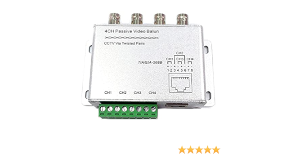 Amazon.com: BeElion UTP 4 Channel Passive Video Balun Transceiver ...