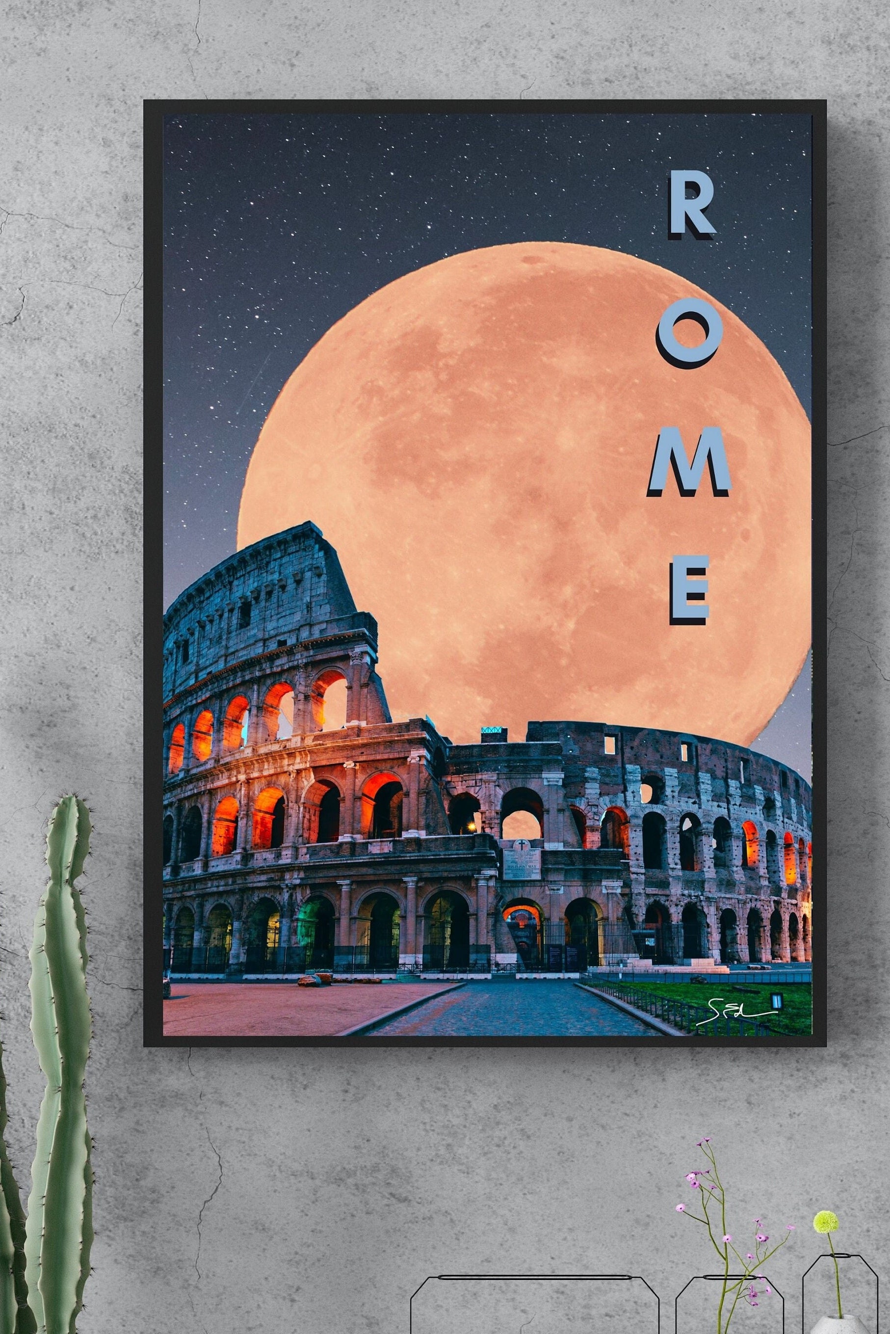 Buy Limited Edition Signed Rome Colosseum Moon Printable Digital ...