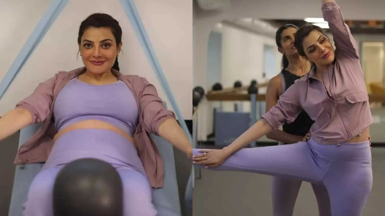 Mom-to-be Kajal Aggarwal shares video of her workout session ...