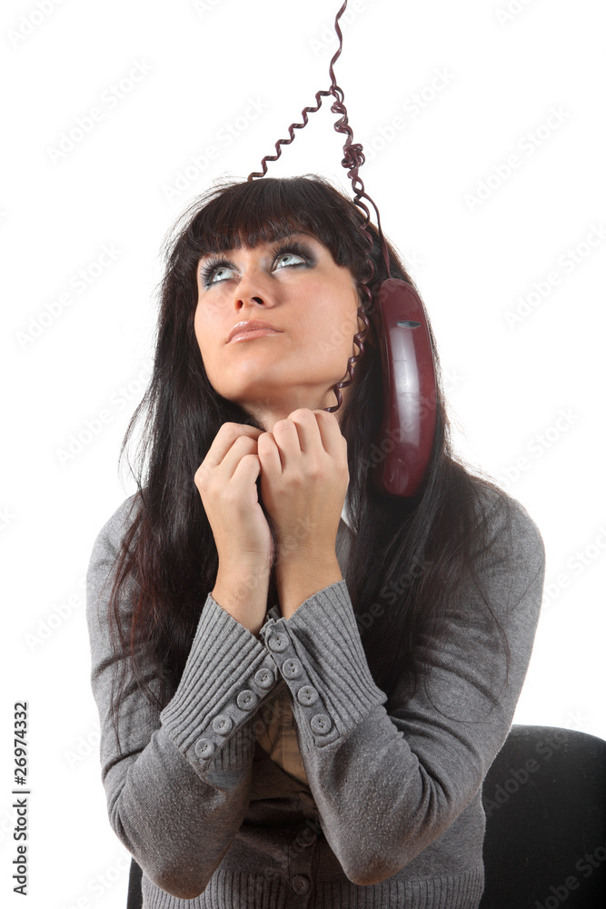 Tired businesswoman try hang herself Stock Photo | Adobe Stock