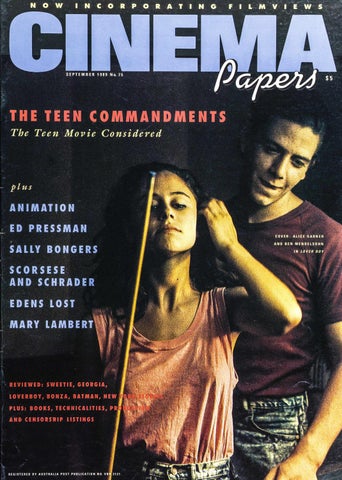 Cinema Papers No.75 September 1989 by UOW Library - Issuu