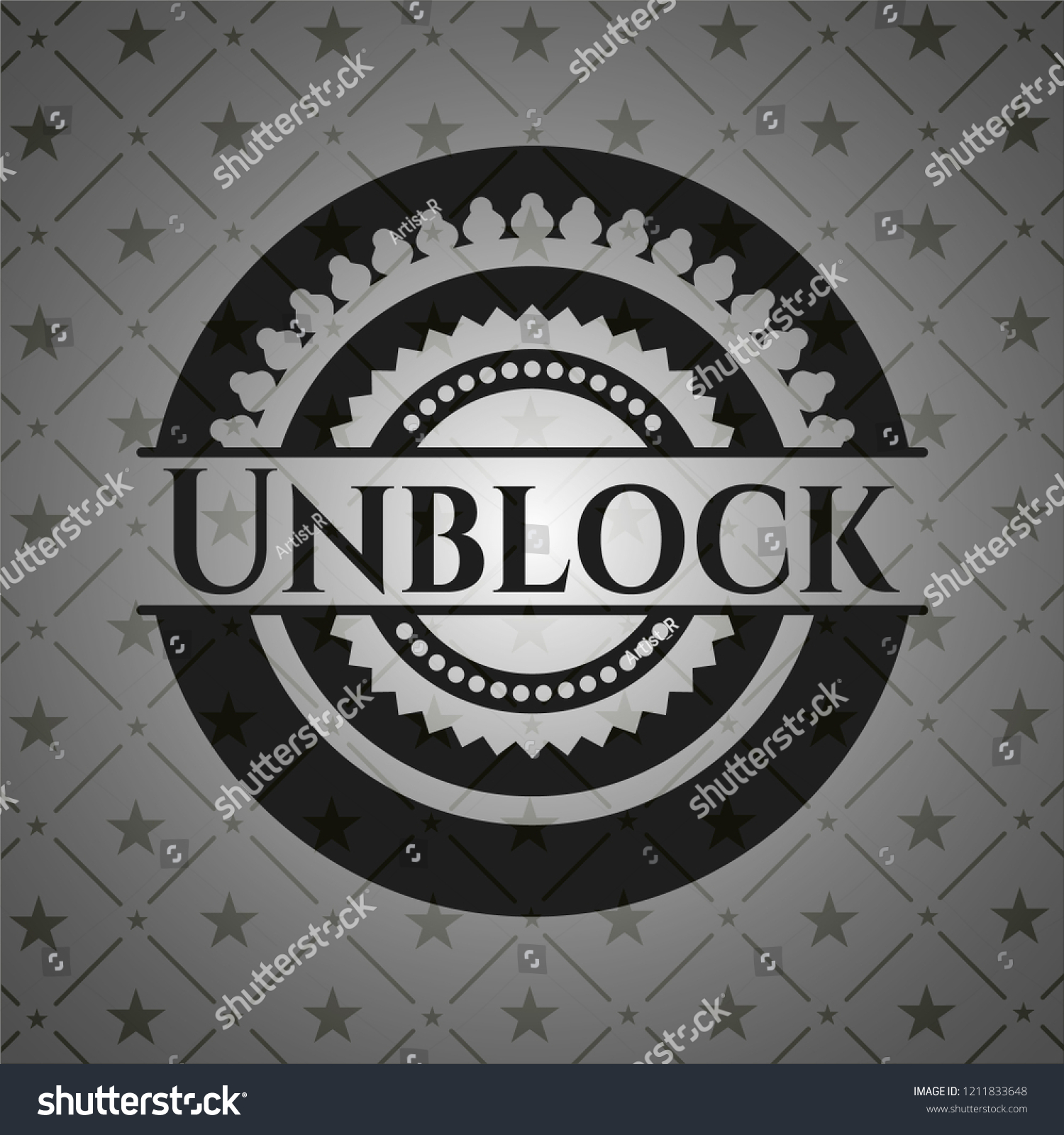 Unblock Black Emblem Vintage Stock Vector (Royalty Free ...