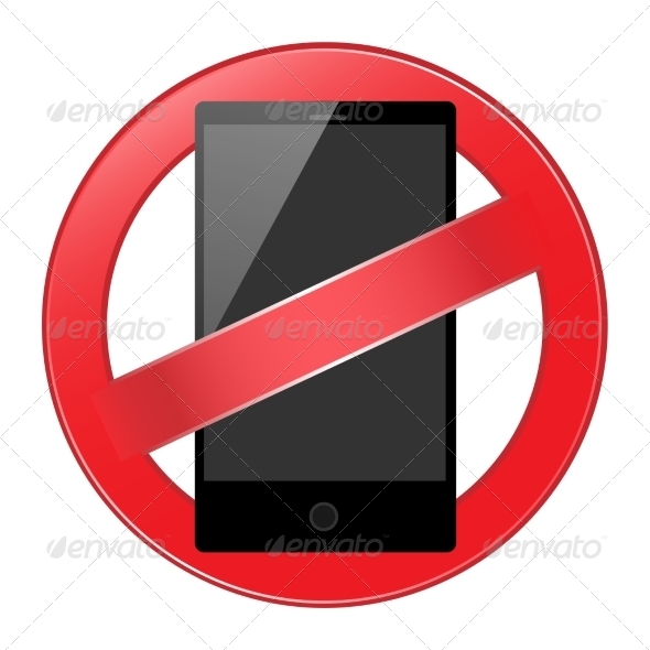 Mobile Phone Forbidden by mishabokovan | GraphicRiver