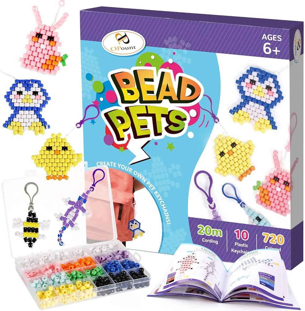 Amazon.com: PP OPOUNT Bead Pets with Video Course, Bead Pets Key ...