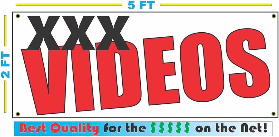 Amazon.com : XXX Videos 2x5 Banner Sign Triple X Videos : Office ...