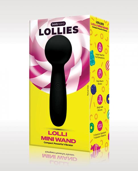 Xgen Bodywand Lolli Mini Wand Vibrator - Black on Salome Boutique