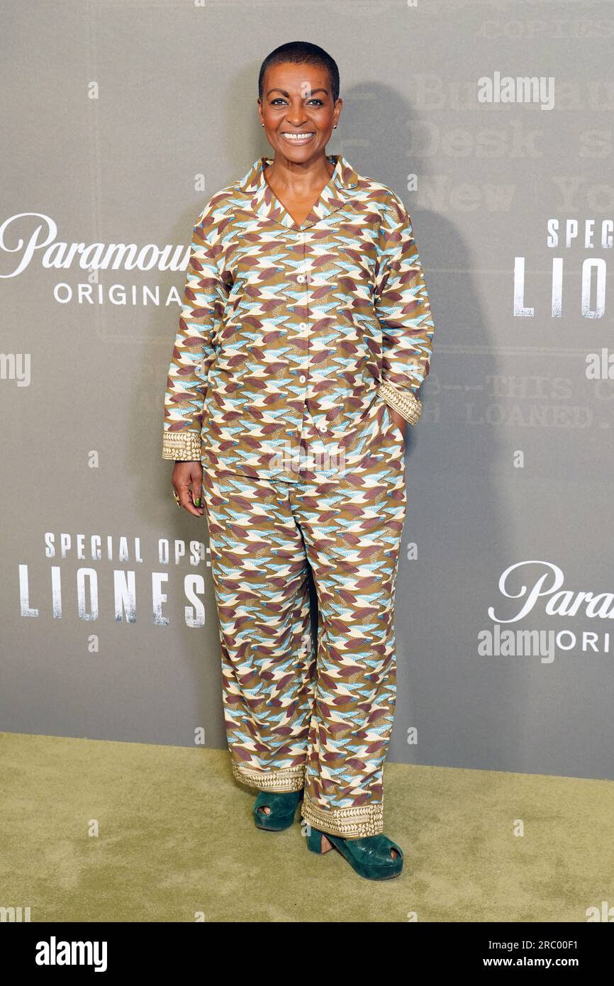 Adjoa Andoh arrives for a screening of the Paramount+ series ...