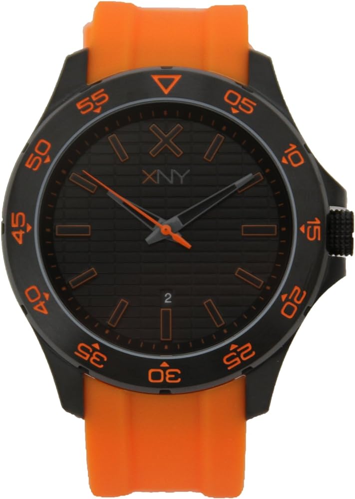 Amazon.com: XNY Men's Watch Urban Expedition Orange Silicone Strap ...