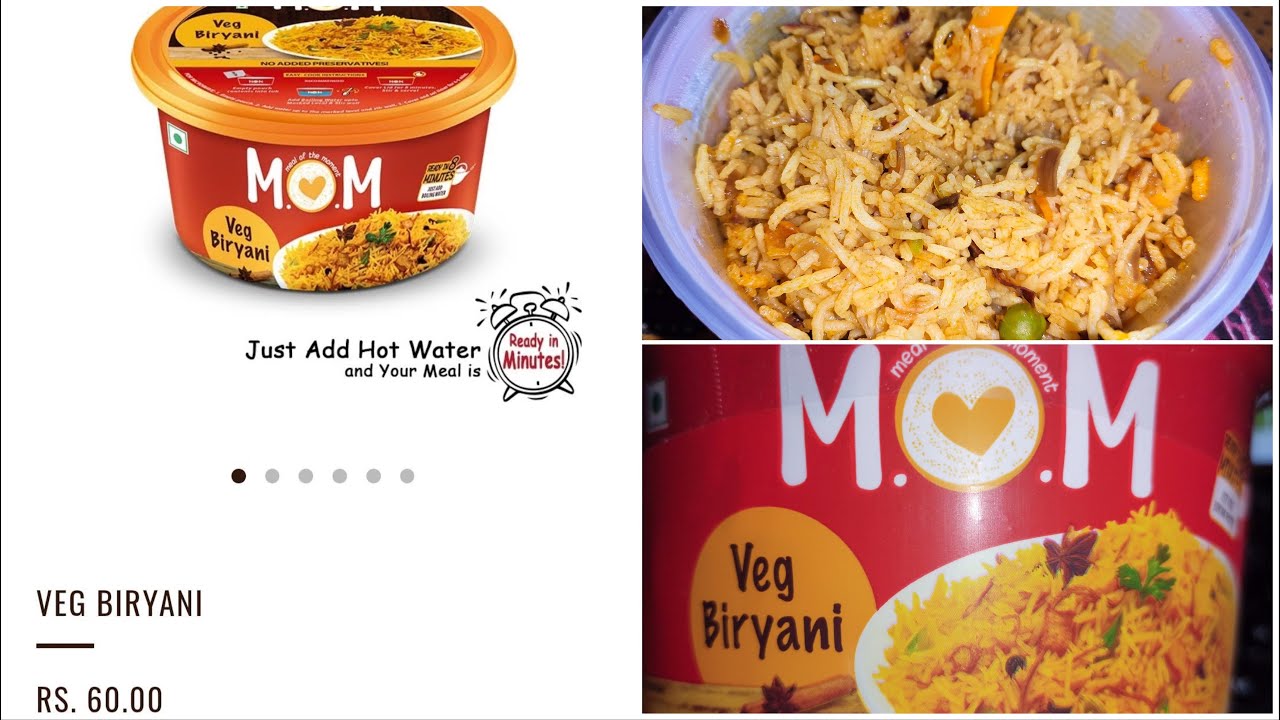 MOM meal of the Moment || #VEG #BIRYANI || First Look - YouTube