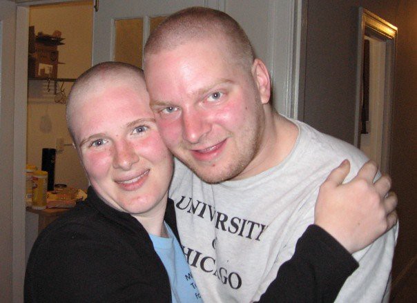 The bald couple | Yitz shaved his head for charity, too. We … | Flickr