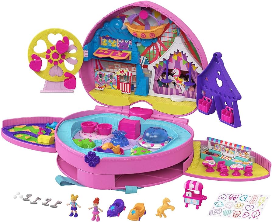 Amazon.com: Polly Pocket 2-In-1 Travel Toy Playset with 2 Micro ...