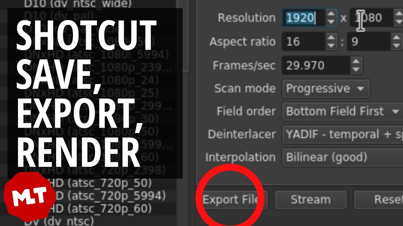 Save/Export/Render Video in Shotcut - Easy Tutorial - YouTube