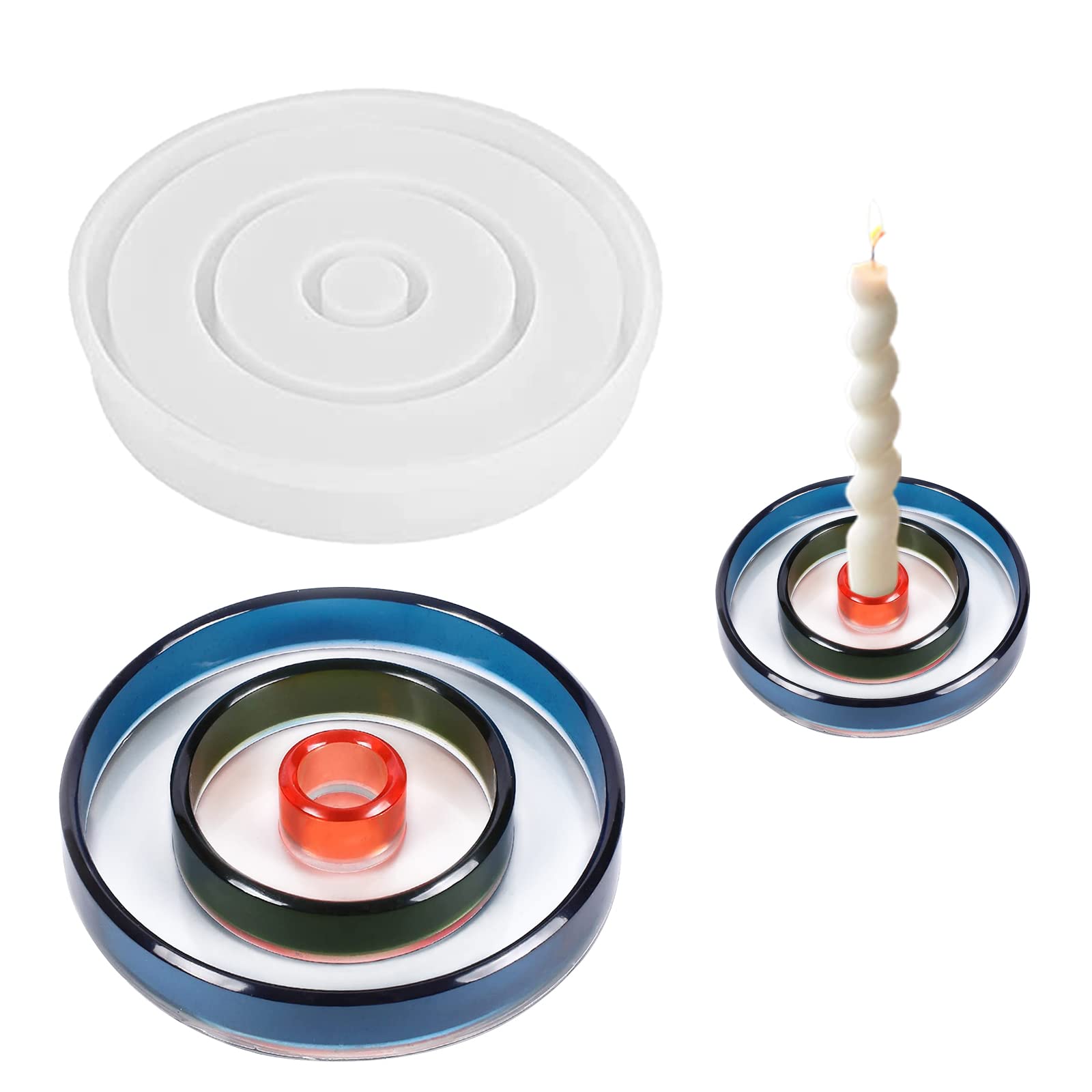 xvxix Circle Candle Holder Silicone Mould Moulds Casting Mould ...