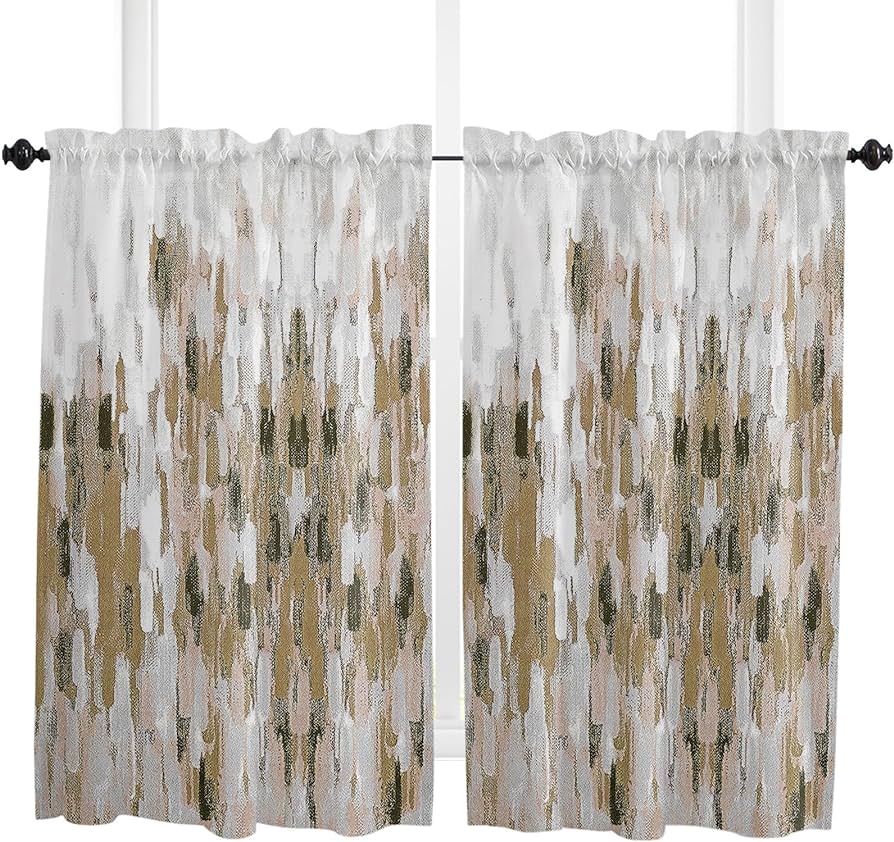 Amazon.com: Painting Brush Kitchen Curtain 54 Inch Length Window ...