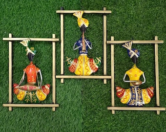 Metal Wall Art Wrought Iron Handmade Rajasthani Musician Set - Etsy