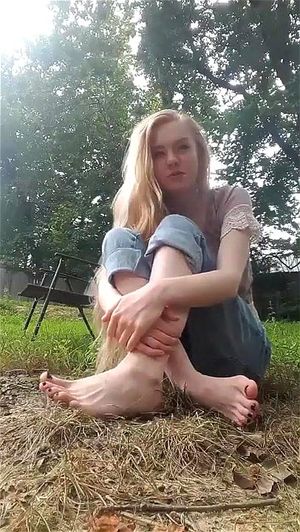 Watch Cute Girl Feet Outdoor - Sativa Skies, Feet Tease, Blonde ...