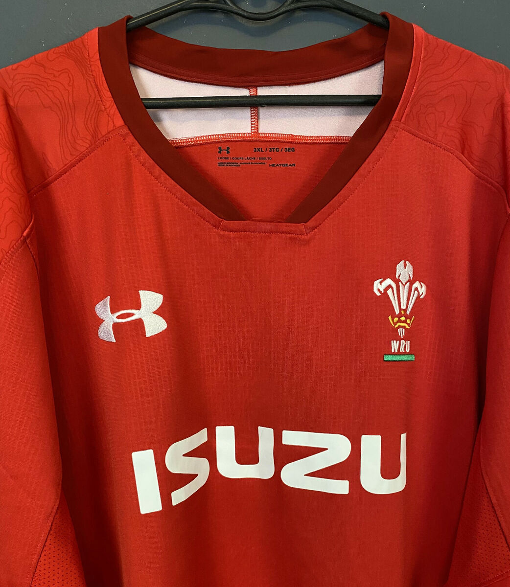 UNDER ARMOUR MENS RUGBY UNION WALES 2017/2018 SHIRT JERSEY MAILLOT ...