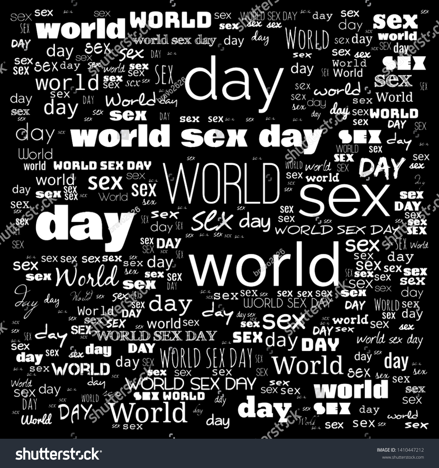 World Sex Day Word Cloudworld Sex Stock Illustration 1410447212 ...