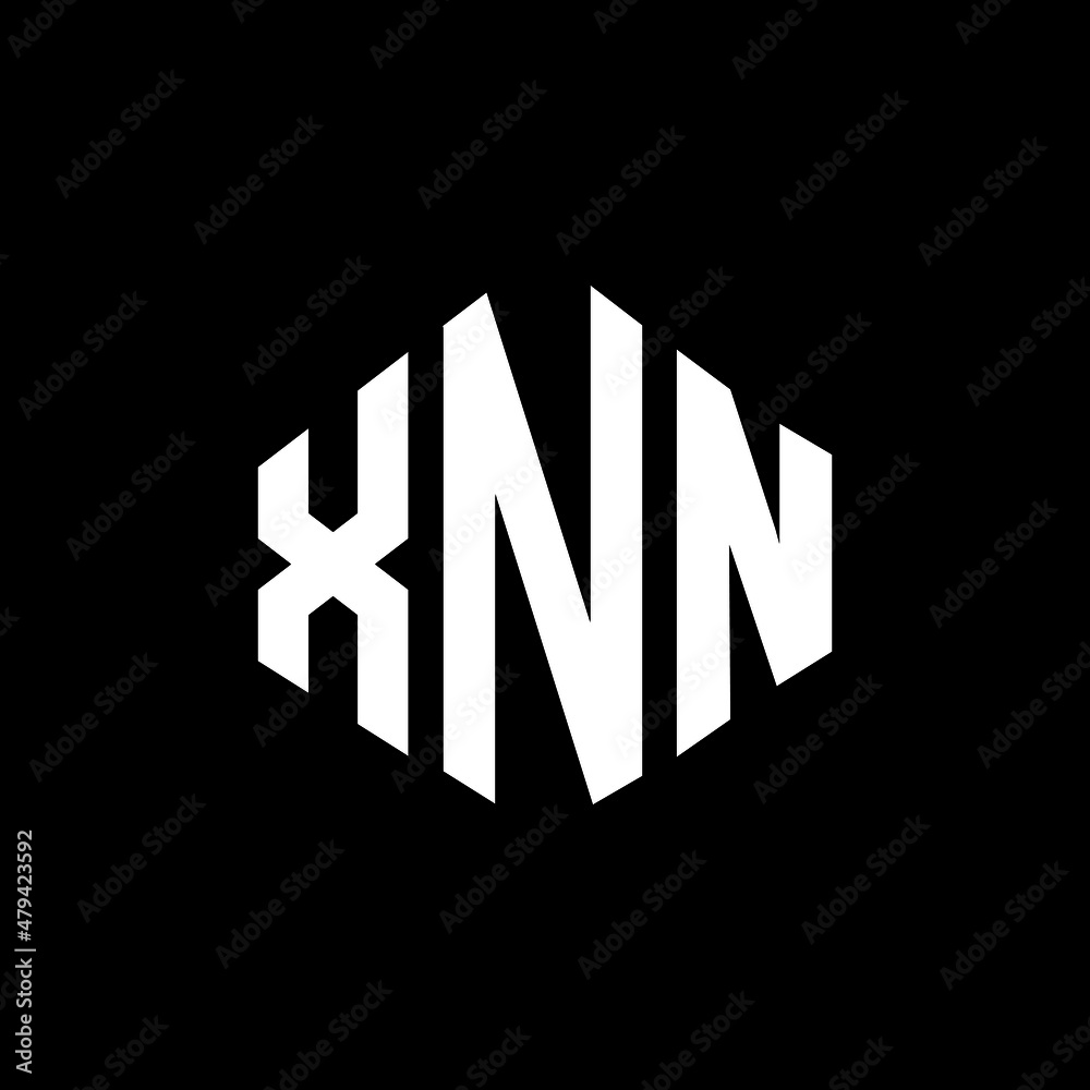 XNN letter logo design with polygon shape. XNN polygon and cube ...