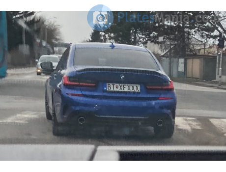 BT-XFXXX, BMW 3 Series (Bratislava City) License plate of Slovakia