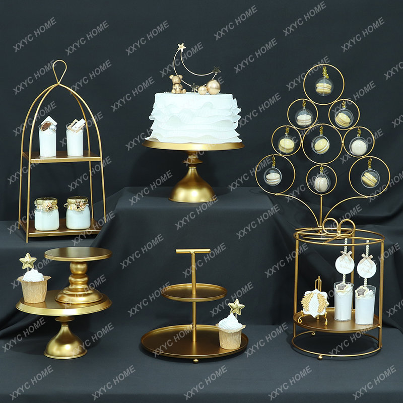 Golden Light Luxury Dessert Table Decoration Set Wedding ...