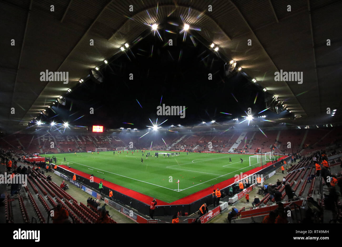 A general view of the stadium filling up during the Premier League ...