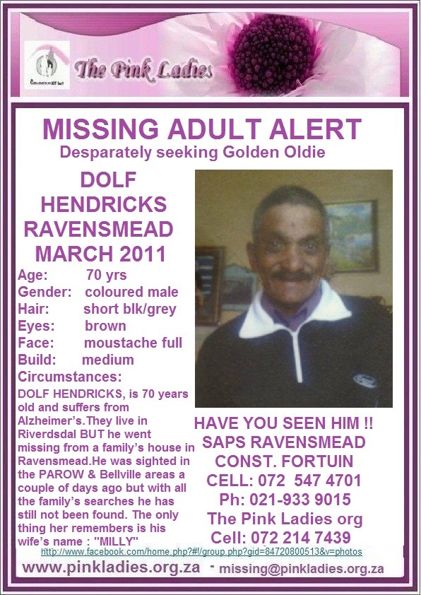 Missing Adult: Dolf Hendricks