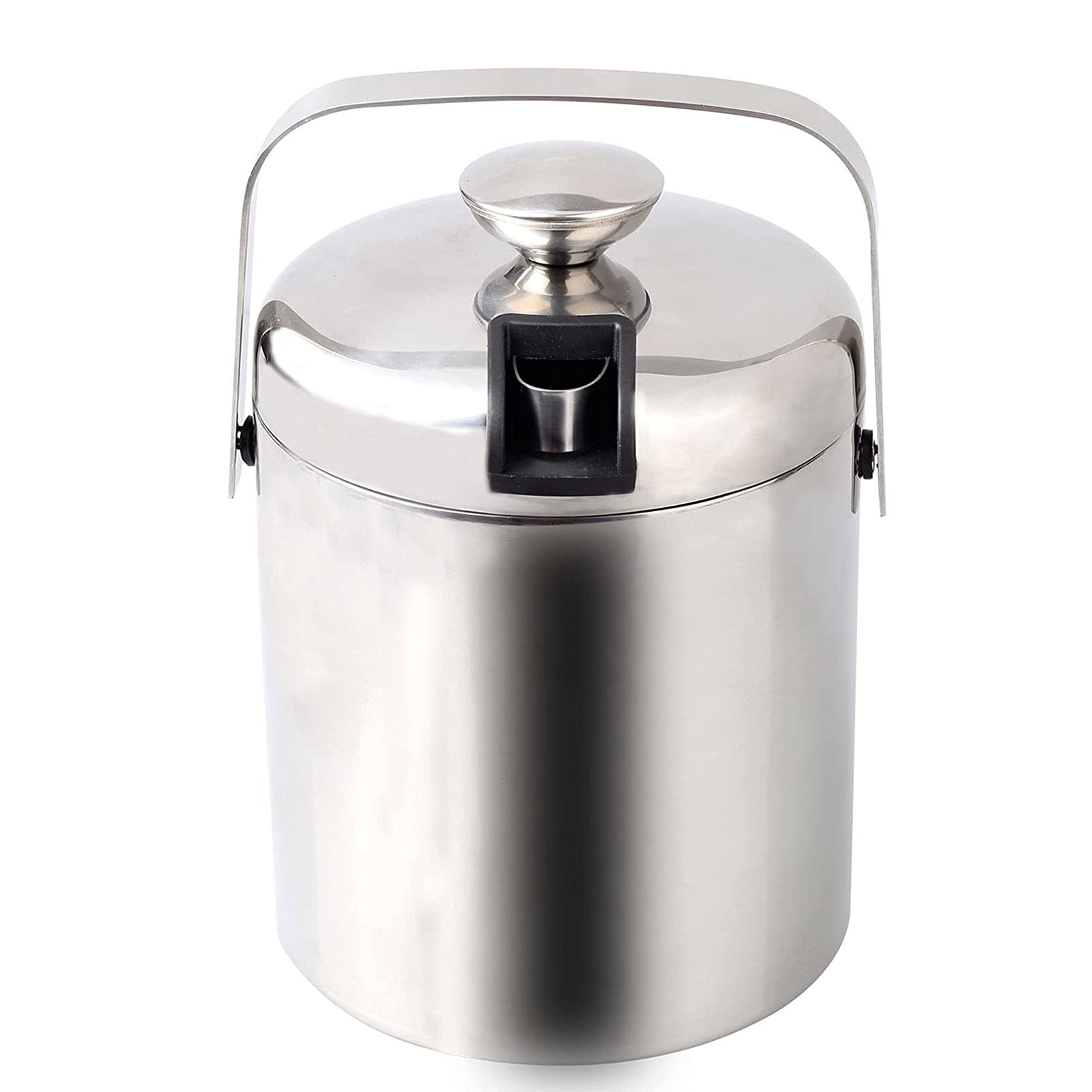 Amazon.com: 1.3/3.2L Double Stainless Steel Wall Ice Bucket ...