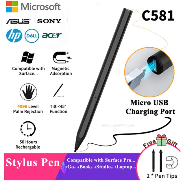 Rechargeable Mpp 2.0 Tilt Pen For Hp Envy X360 Convert 13-ayxxx ...