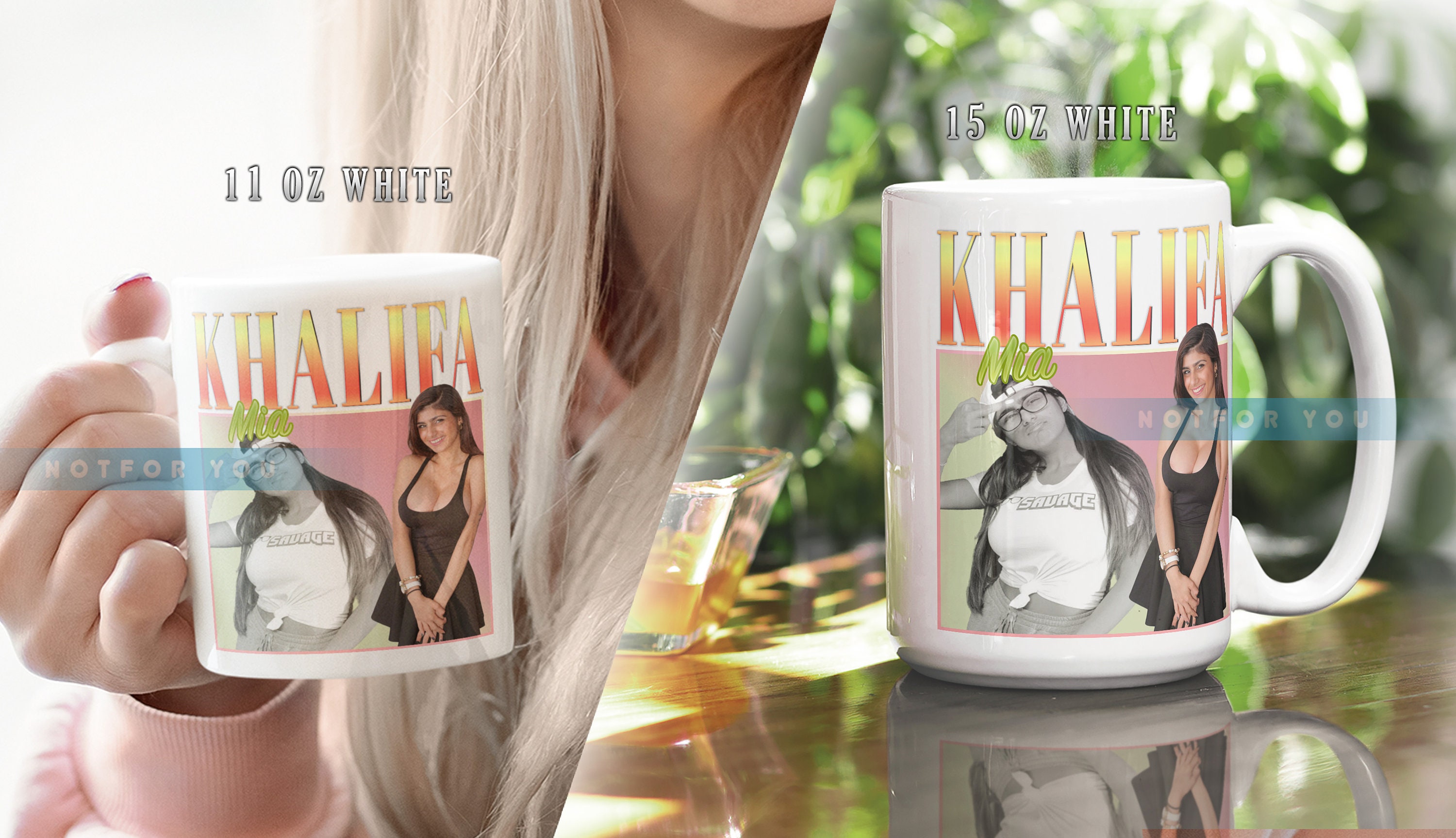 MIA KHALIFA Mug, Mia Khalifa Sexy Mug Designed & Sold By Ben Howard