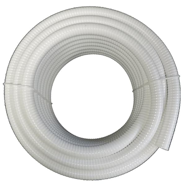 TekTube 1 in. x 25 ft. PVC Schedule 40 White Ultra Flexible Pipe ...